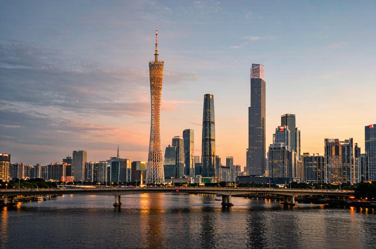Guangzhou Canton Tower at dusk